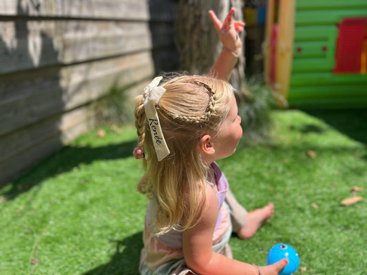 Haarstrik of clip met naam