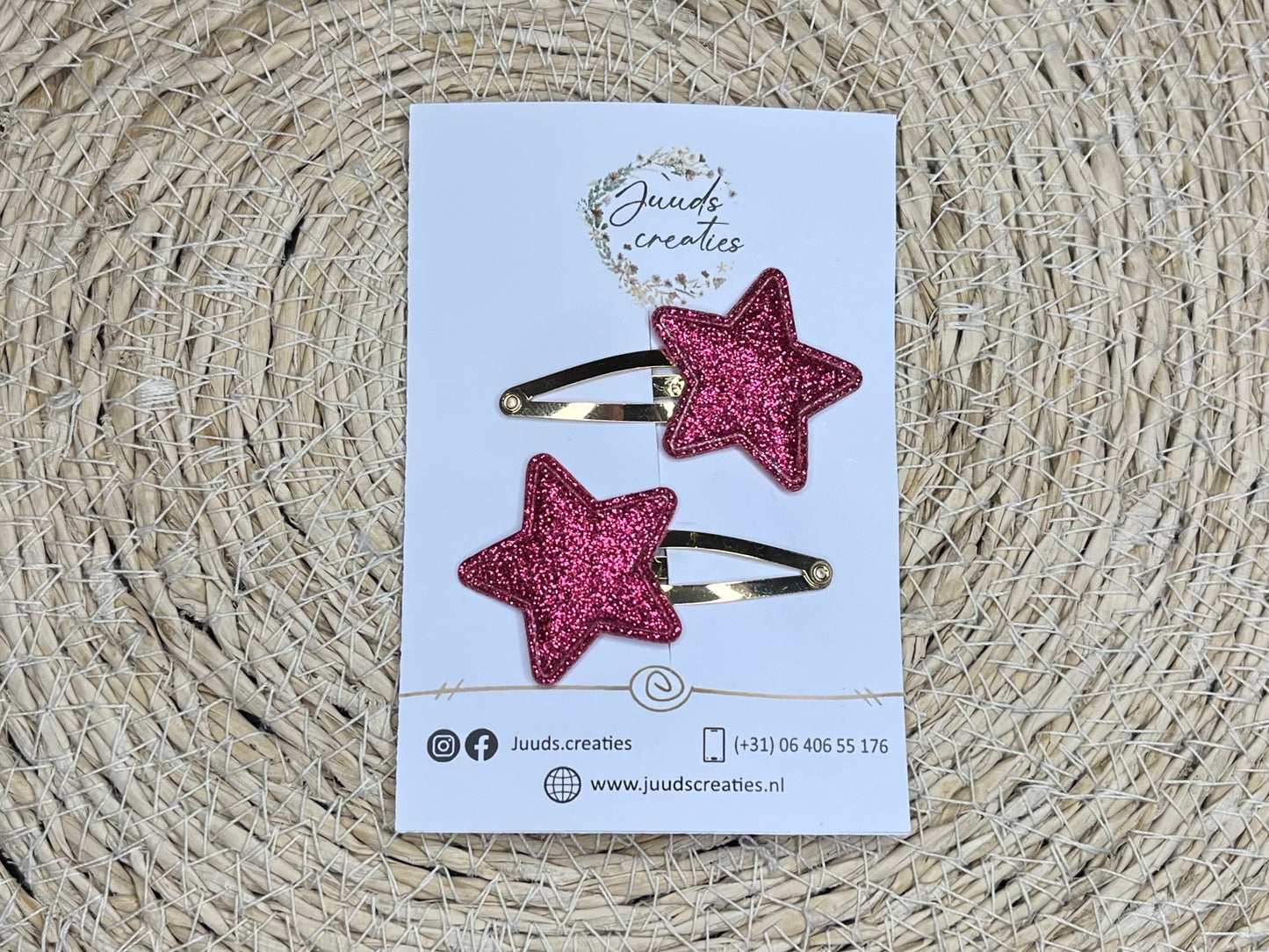 Glitter sterren clips