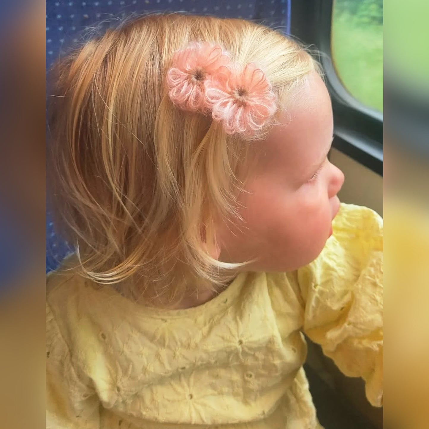 Fluffy bloemclip 4,5 cm