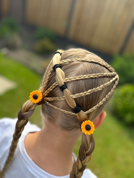 Zonnebloem haarelastiek