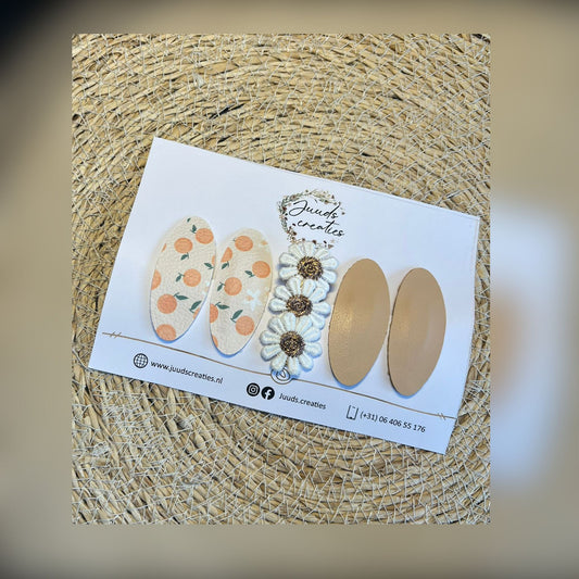 Haarclips Mandarijn - zo fijn!