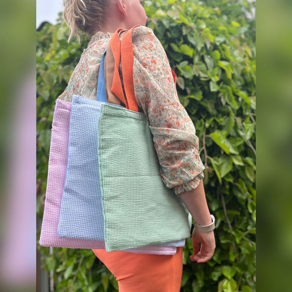 vrolijk streepjes tas