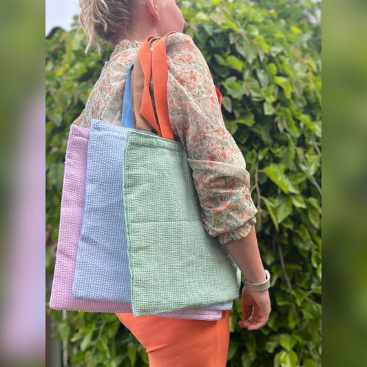 vrolijk streepjes tas