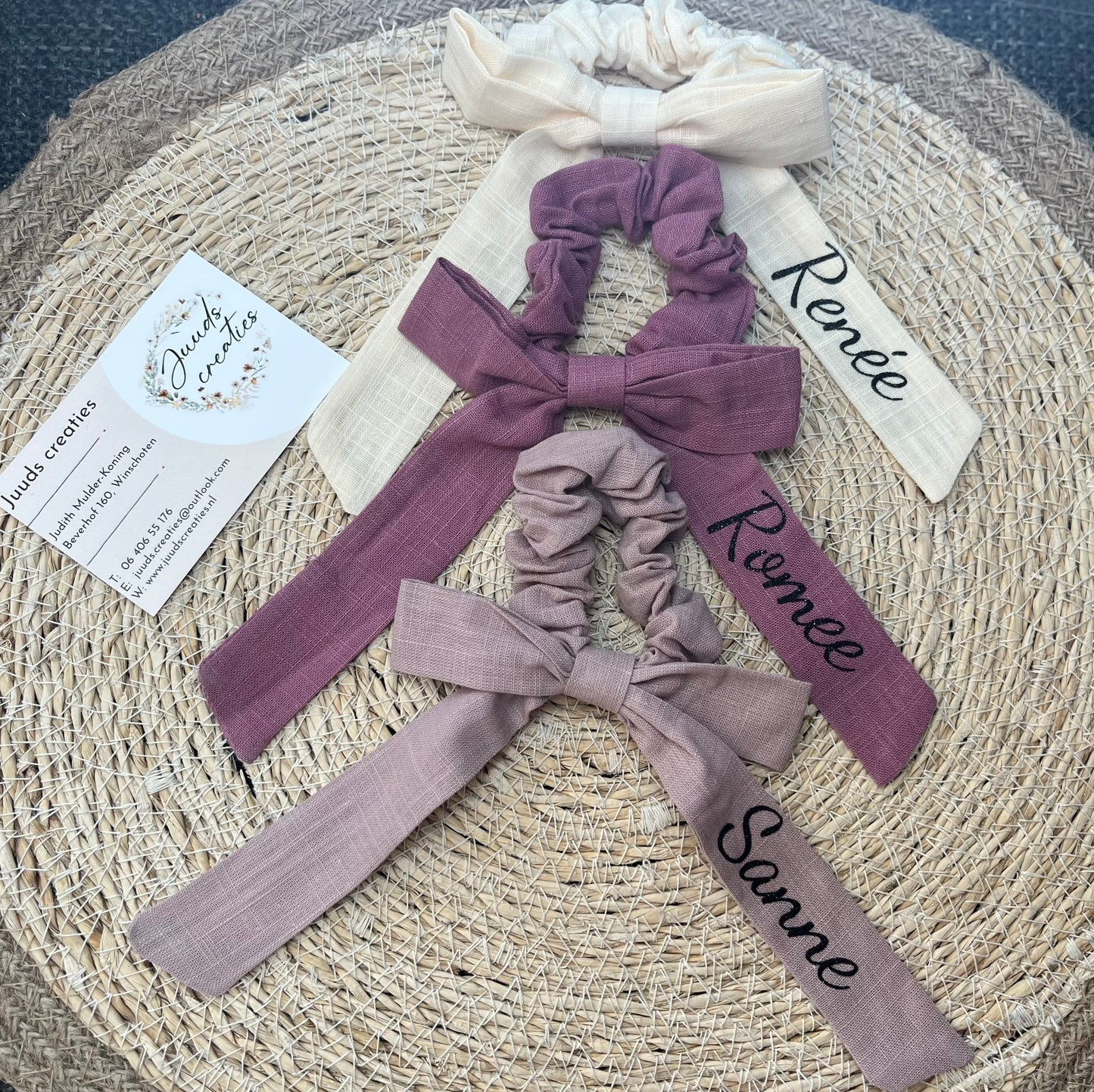 Haarstrik of clip met naam